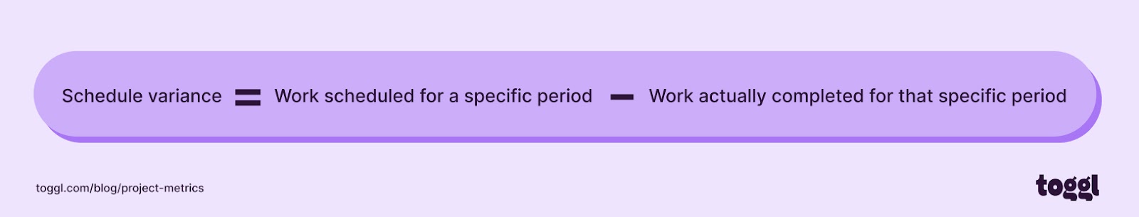 Schedule variance formula