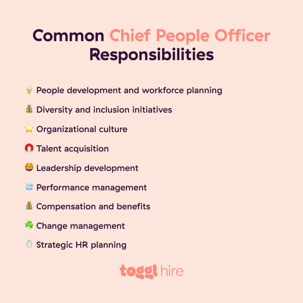 Common Chief People Officer Responsibilities