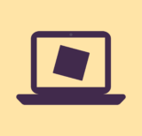 Laptop with square in the middle of the screen