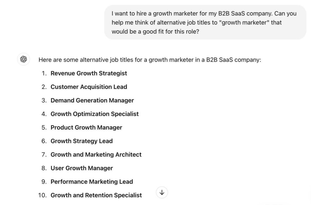 ChatGPT for talent acquisition