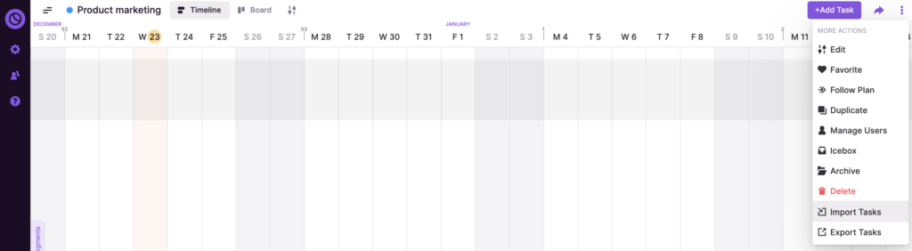 Toggl Plan screenshot.