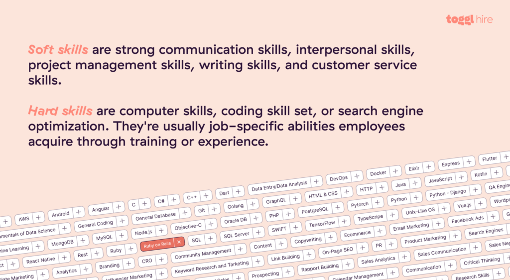 Soft skills vs hard skills